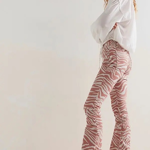 Free people We The Free Tan and White Bootcut Pants - Picture 12 of 12